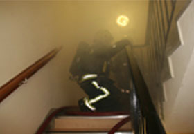 training High rise fire